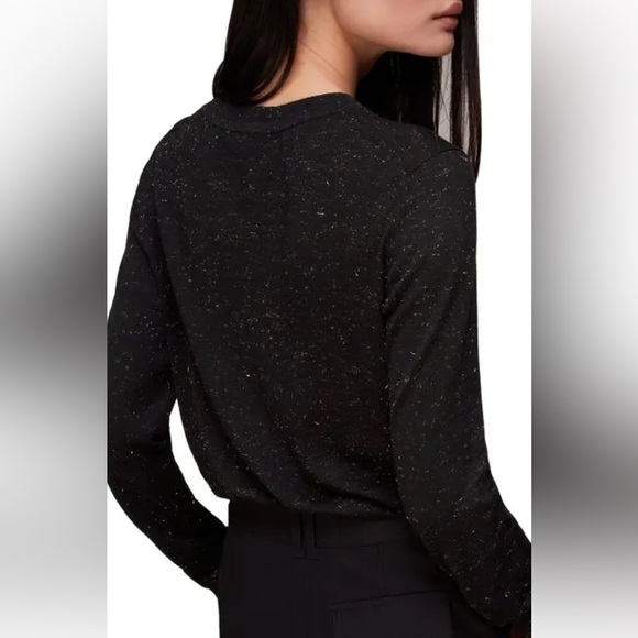 Whistles Annie Black Sparkle Knit Sweater - Picture 2 of 4